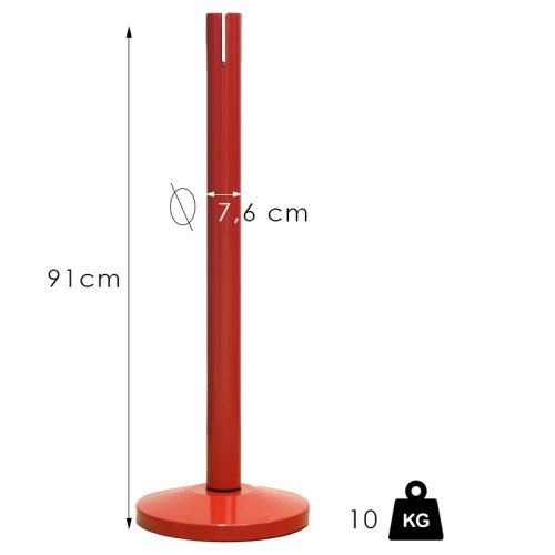 Colored retractable barrier (XLO-red)